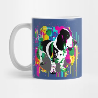 Basset Hound Dog 90s Retro Vintage Artwork Mug